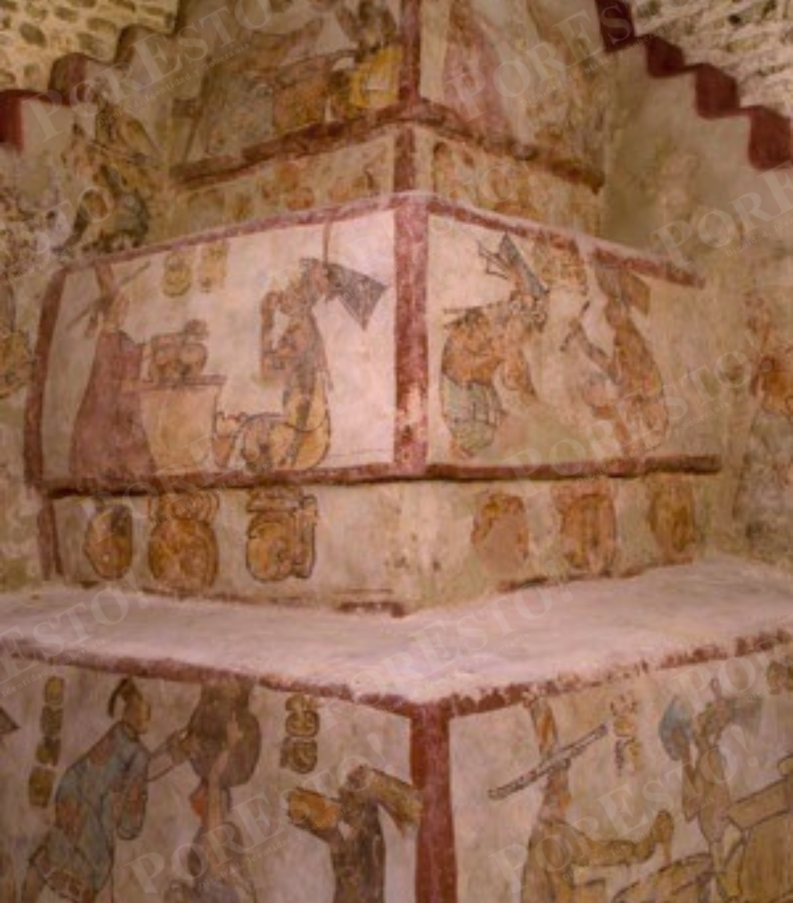 Protegen murales de Chiik Naab en Calakmul con mantenimiento permanente del INAH