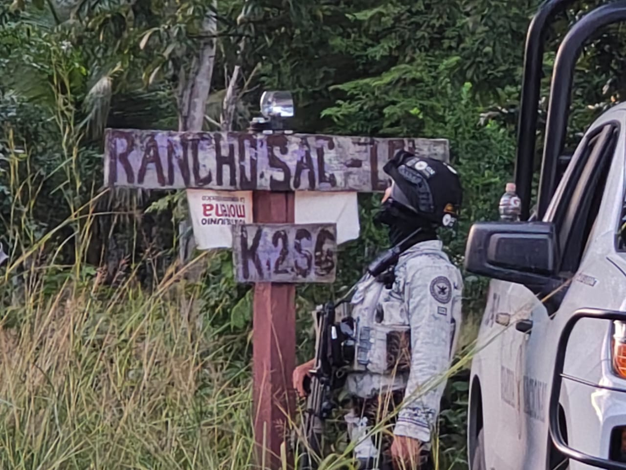 Elementos de la Guardia Nacional llegaron a resguardar la zona.