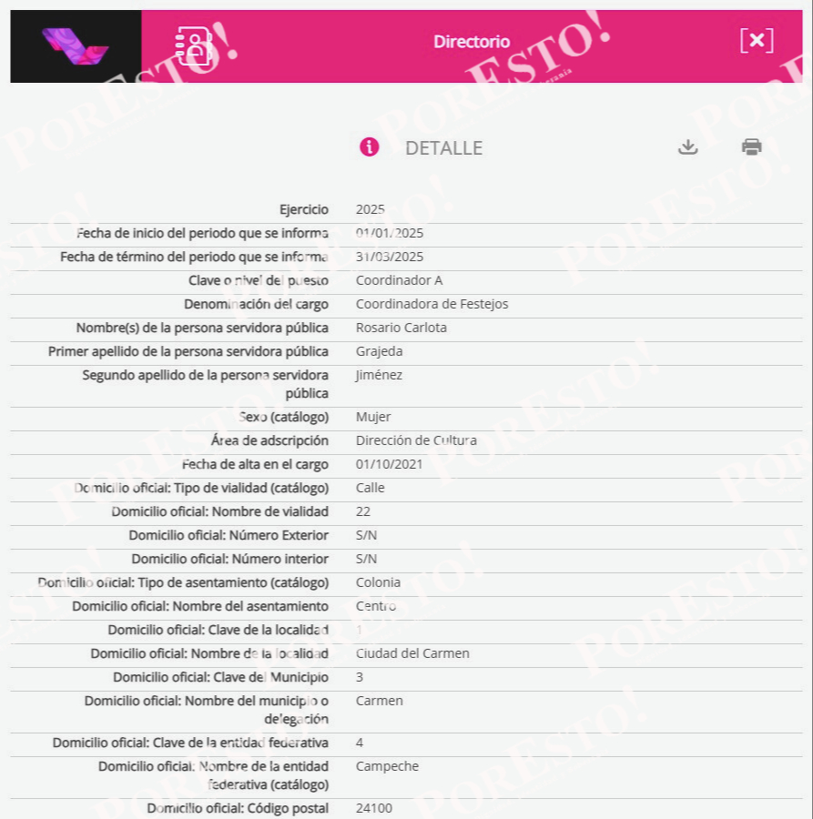 Rosario Grajeda trabajó también en el primer gobierno de Gutiérrez Lazarus (2015–2018).