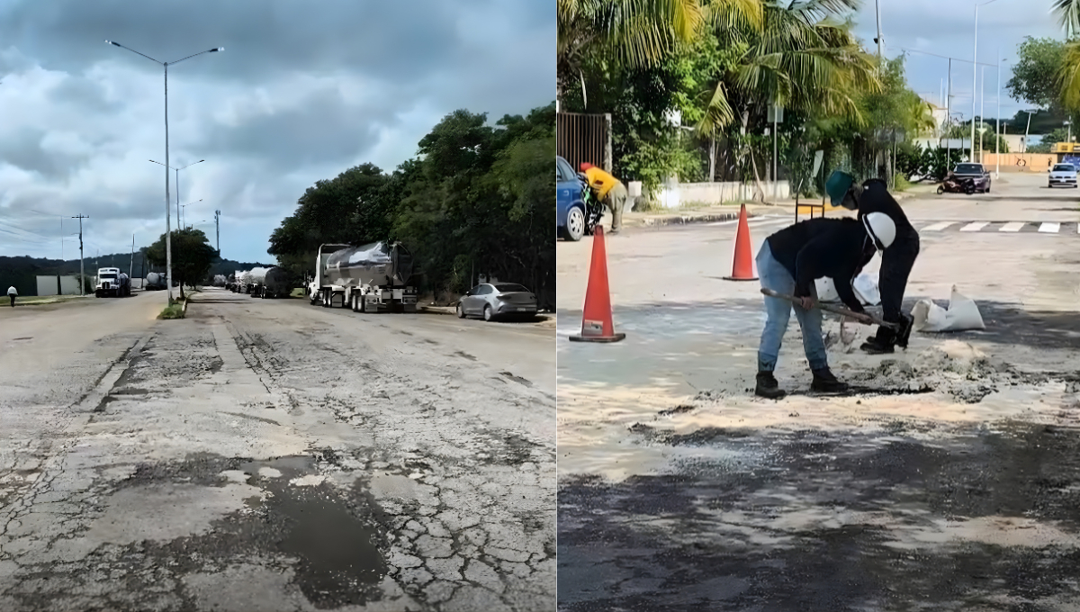 Una pipa de combustible con capacidad de 27 mil 400 litros presentó una fuga en Lerma, Campeche.