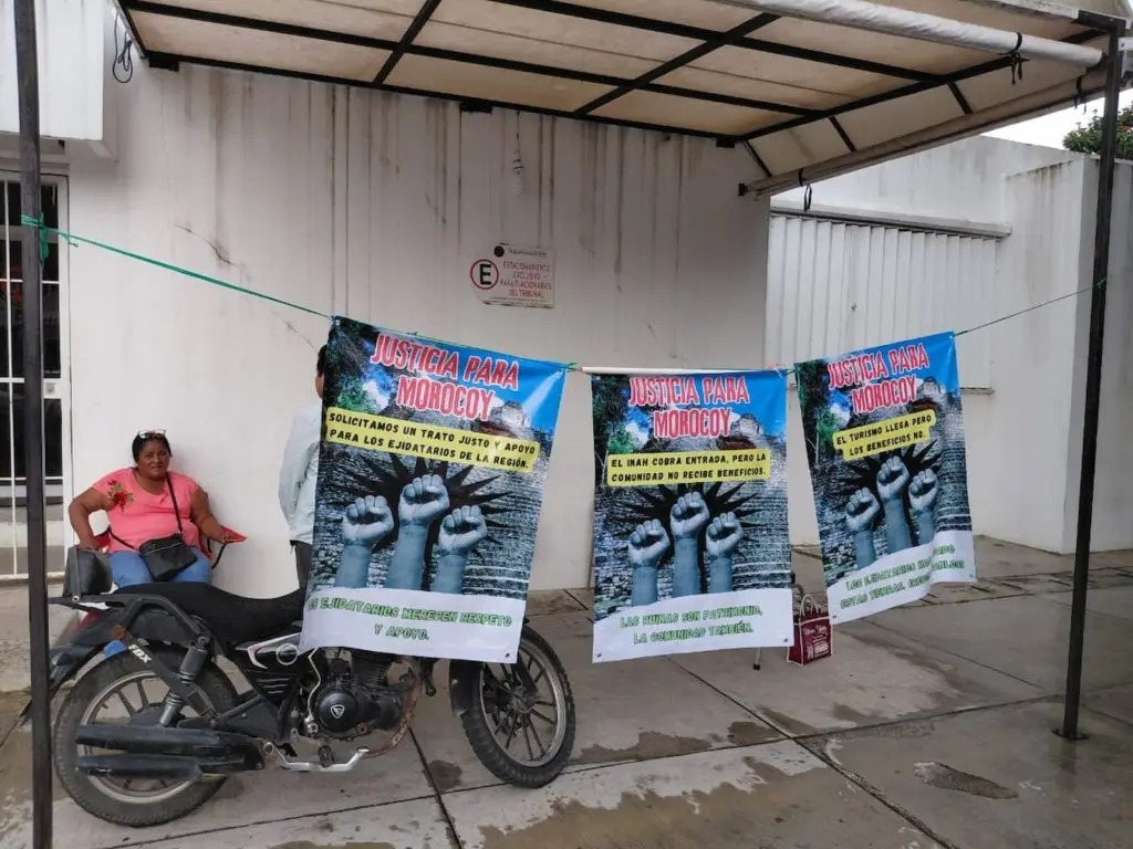 Entrada a la zona arqueológica de Morocoy, donde visitantes denunciaron cobros no autorizados.