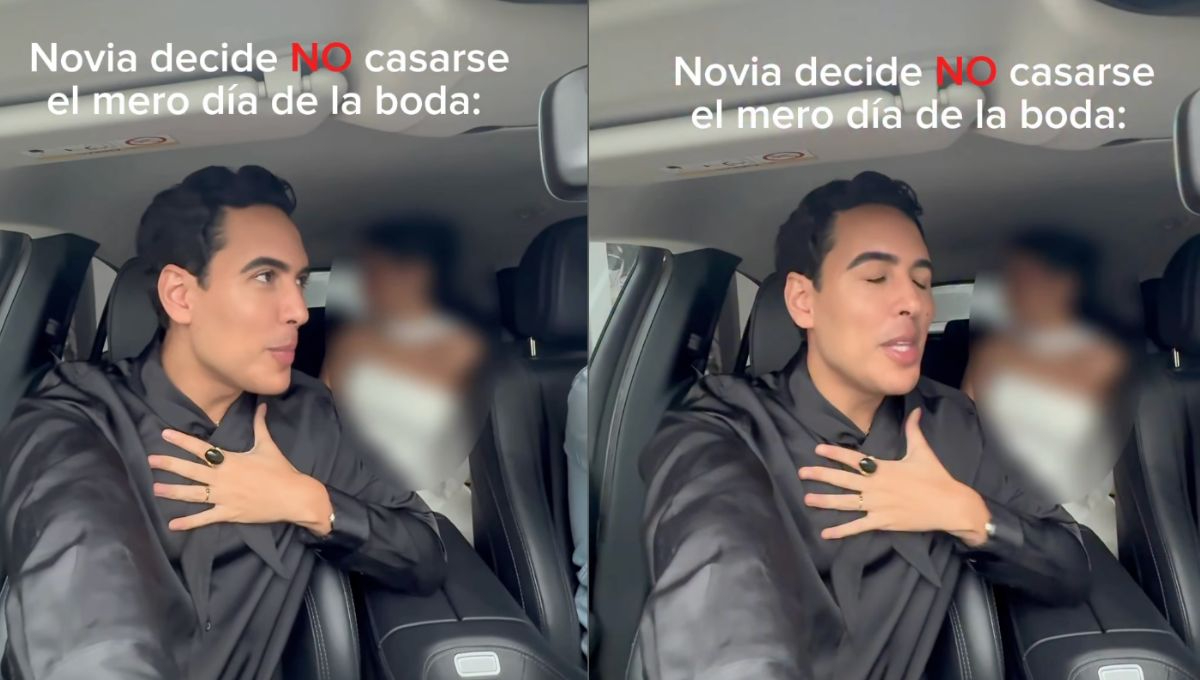 Influencer graba el momento en que una novia canceló su boda minutos antes de subir al altar