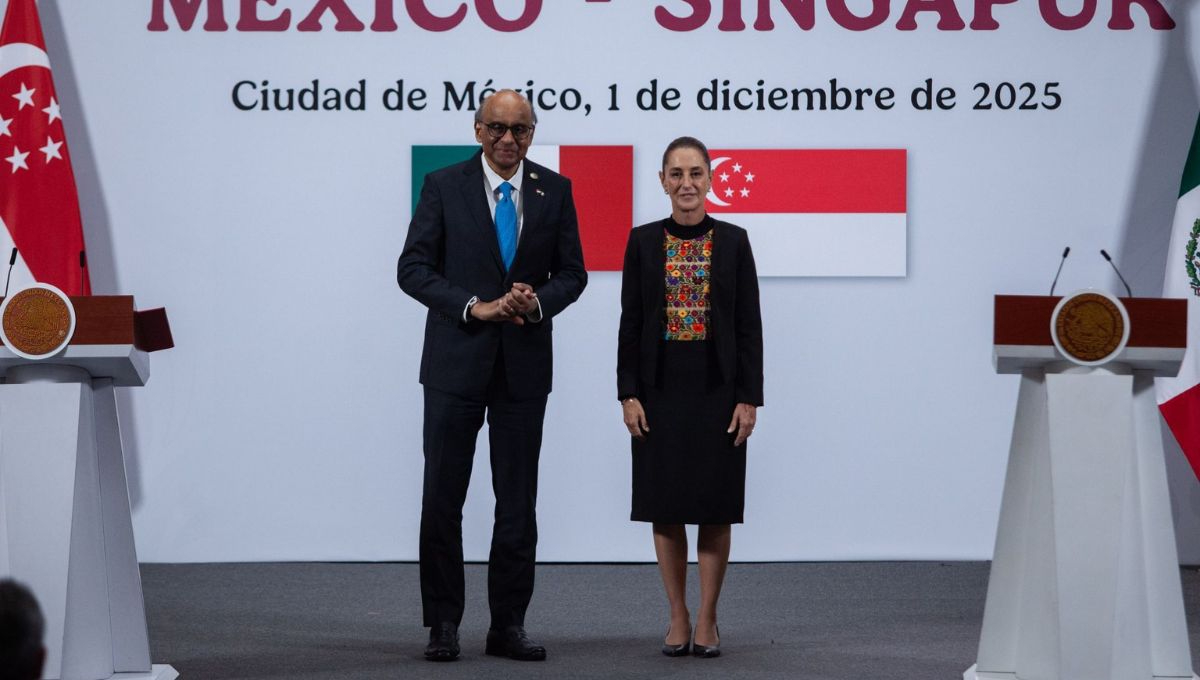 Tharman Shanmugaratnam, presidente de la República de Singapur y Claudia Sheinbaum Pardo, presidenta de México