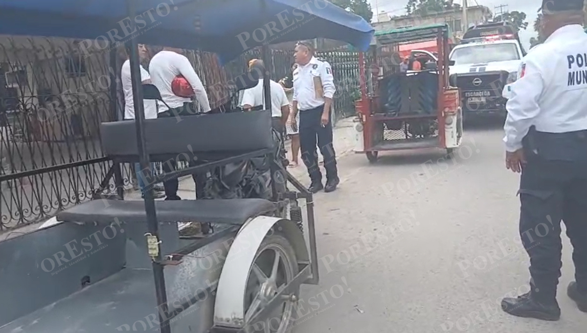 Mototaxi pierde control e impacta contra otro en Ciudad del Carmen