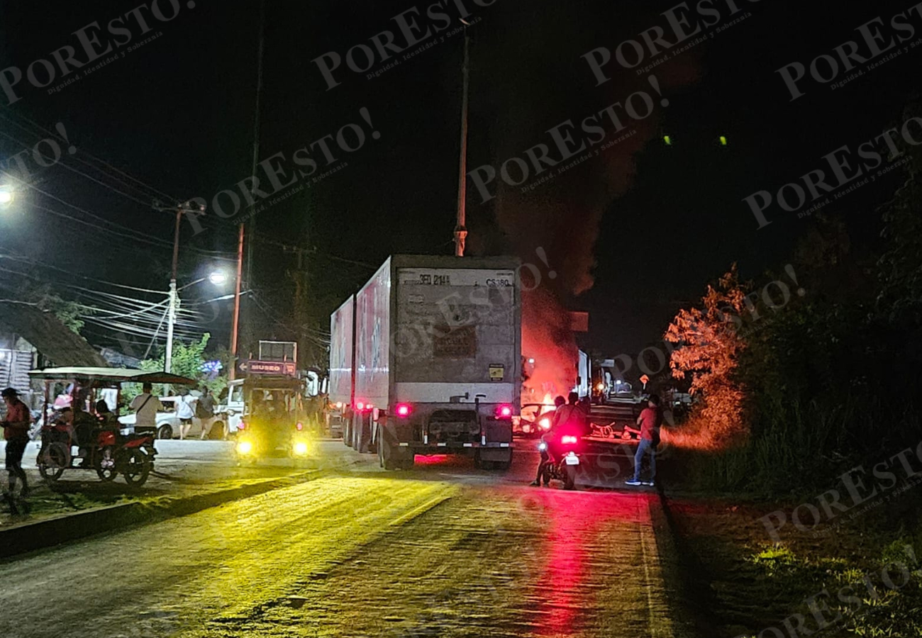 Tras ser liberados, el bloqueo comenzó a levantarse, liberando así la carretera