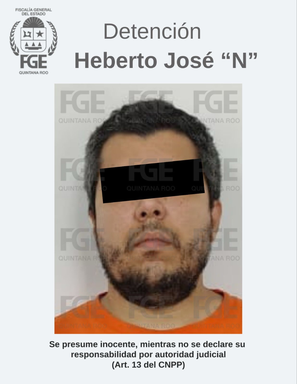 El detenido fue identificado como Heberto José "N"