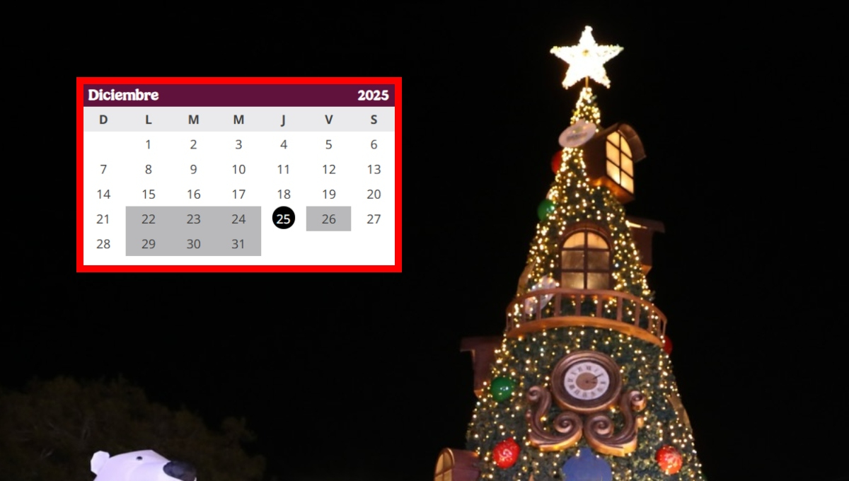 En unos días inician las vacaciones decembrinas 2025 en Yucatán