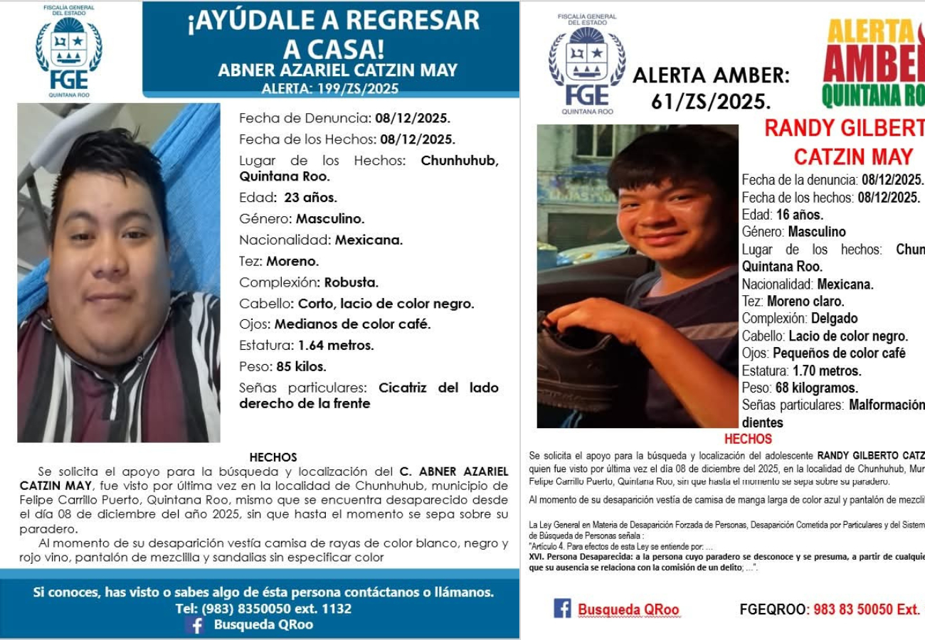 Las víctimas identificadas como Abner y Randy quienes fueron secuestrados el lunes pasado
