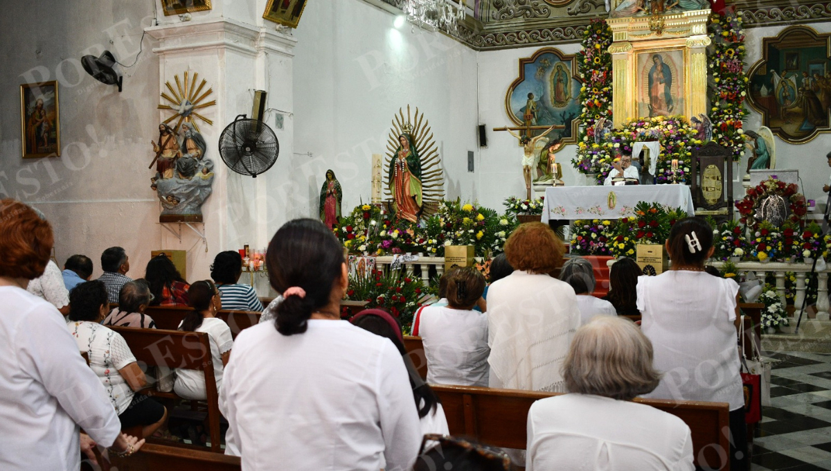 Más de 30 mil peregrinos del sureste visitaron el Santuario Guadalupano en Campeche, cinco mil más que el año pasado.