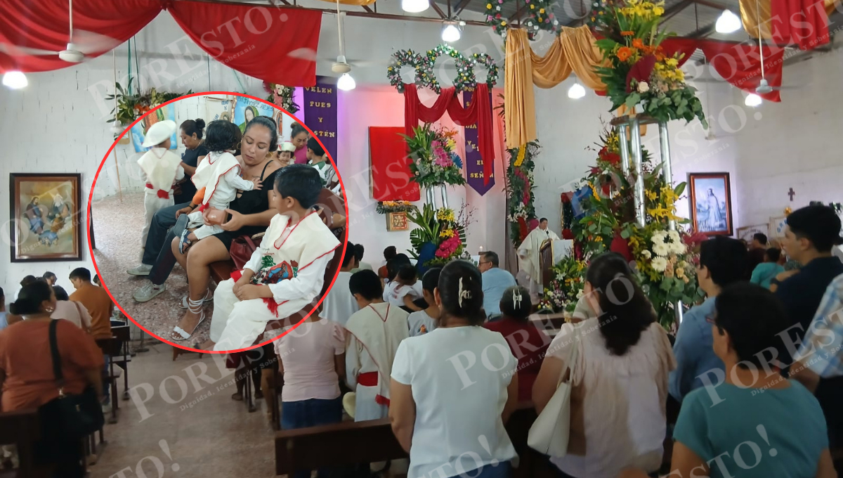 Padres llevan a sus hijos para cumplir mandas y agradecer favores recibidos.