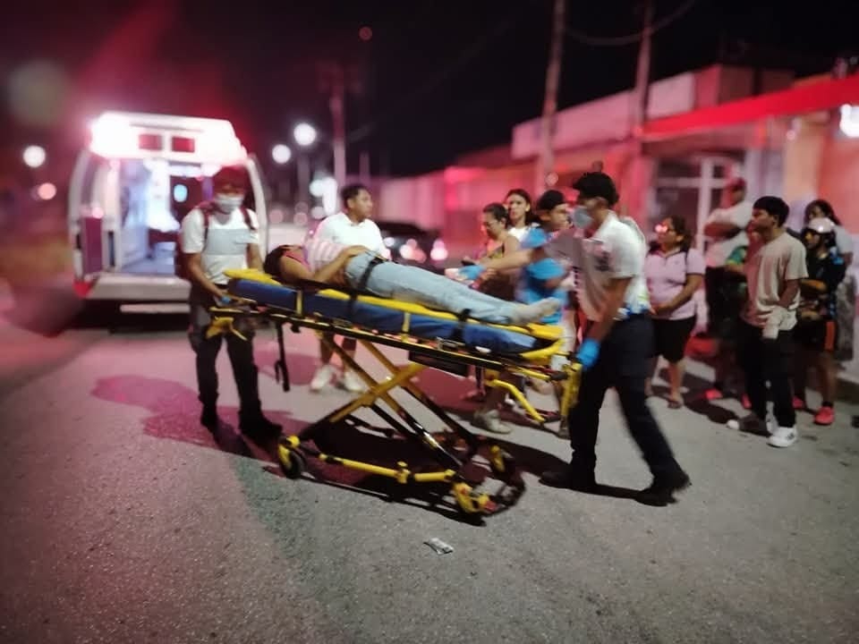 La lesionada fue llevada a un hospital para ser atendida