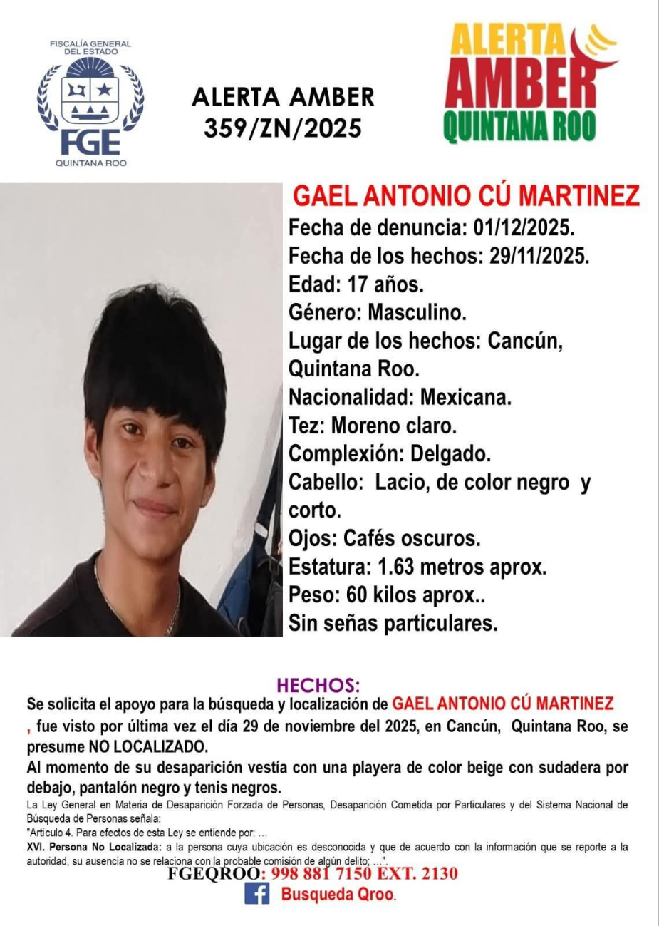 El menor había salido de su trabajo en la pizzería Bella Roma localizada en Ciudad Natura antes de desaparecer