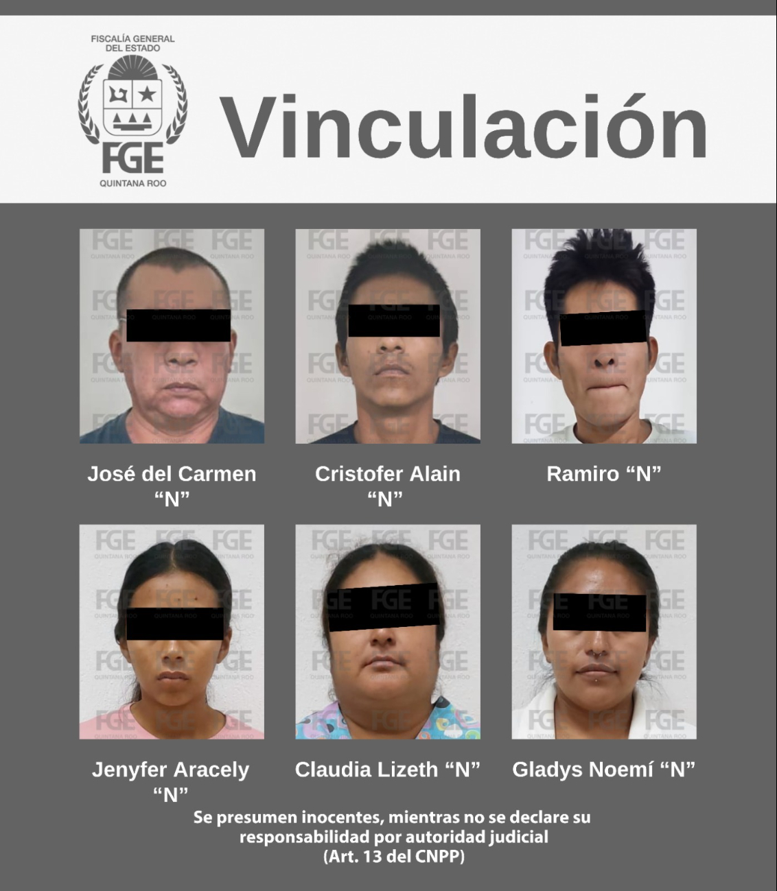 La Fiscalía General del Estado presentó las pruebas suficientes para que fueran vinculados.