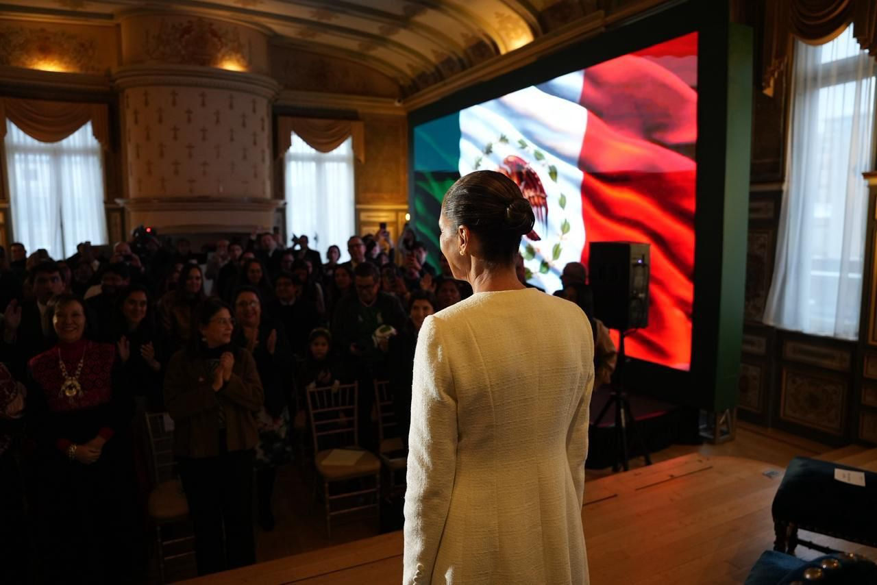 Así fue la reunión de la Presidenta mexicana con la comunidad mexicana en USA.