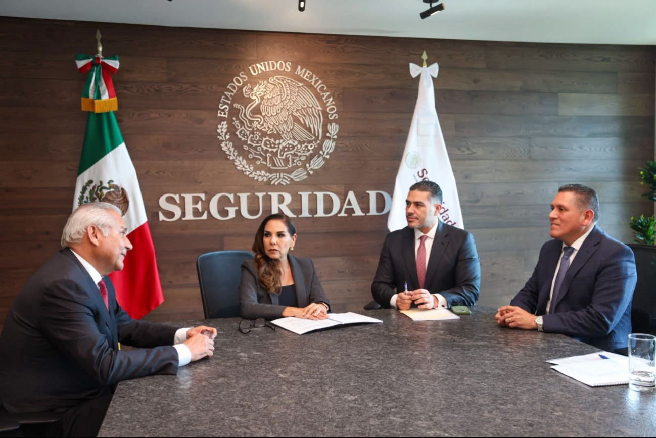 García Harfuch se reunió con la Gobernadora Mara Lezama.