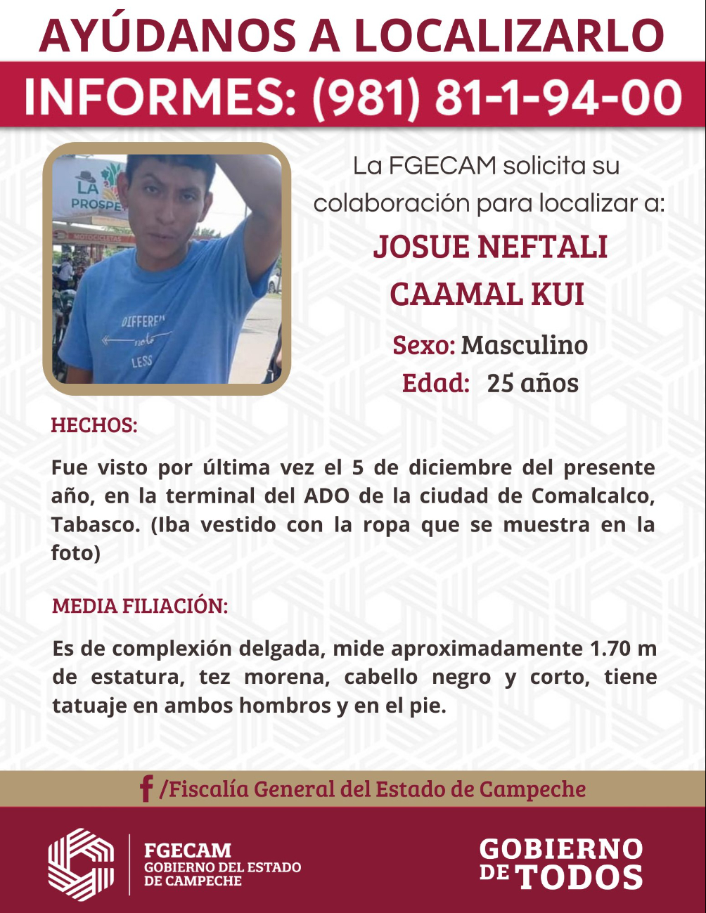 La Fiscalía habilitó el número 981 81-1-94-00 para recibir información confidencial.