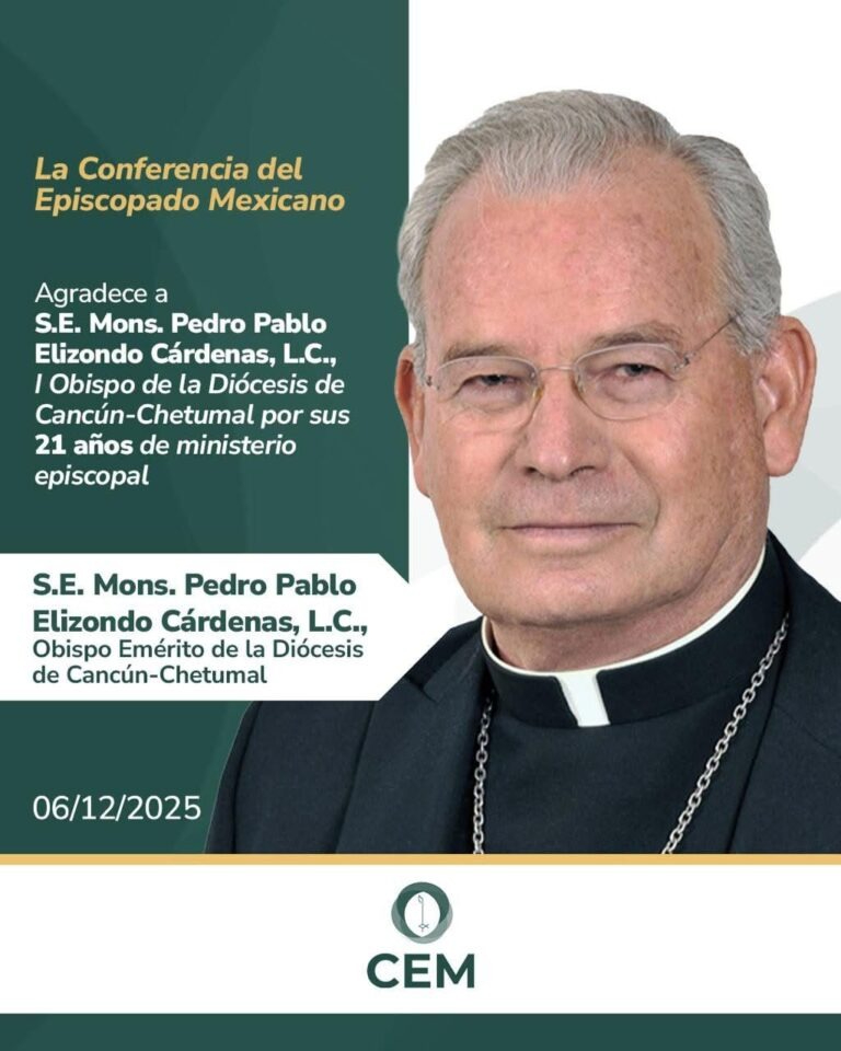 La Iglesia mexicana agradeció el servicio de Monseñor Pedro Pablo Elizondo.