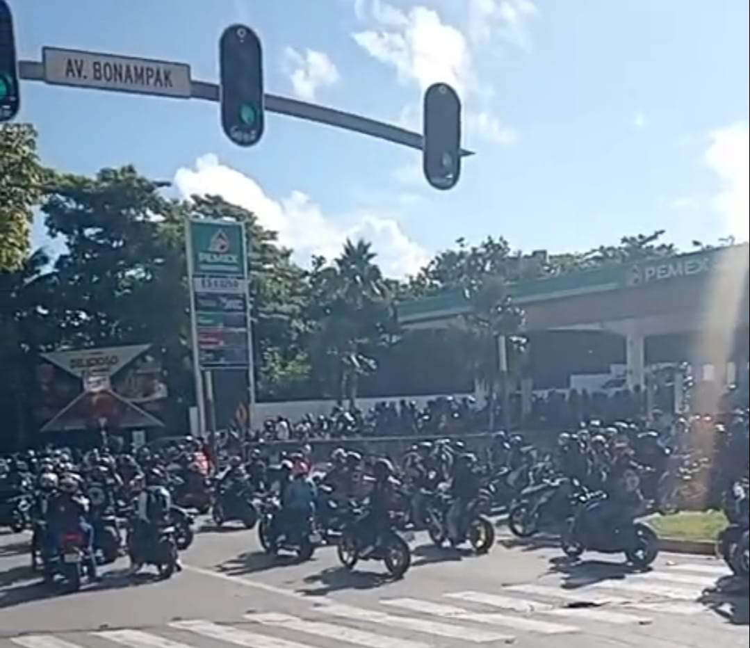 Participaron más de mil motociclistas en la rodada que se organizó en Cancún.