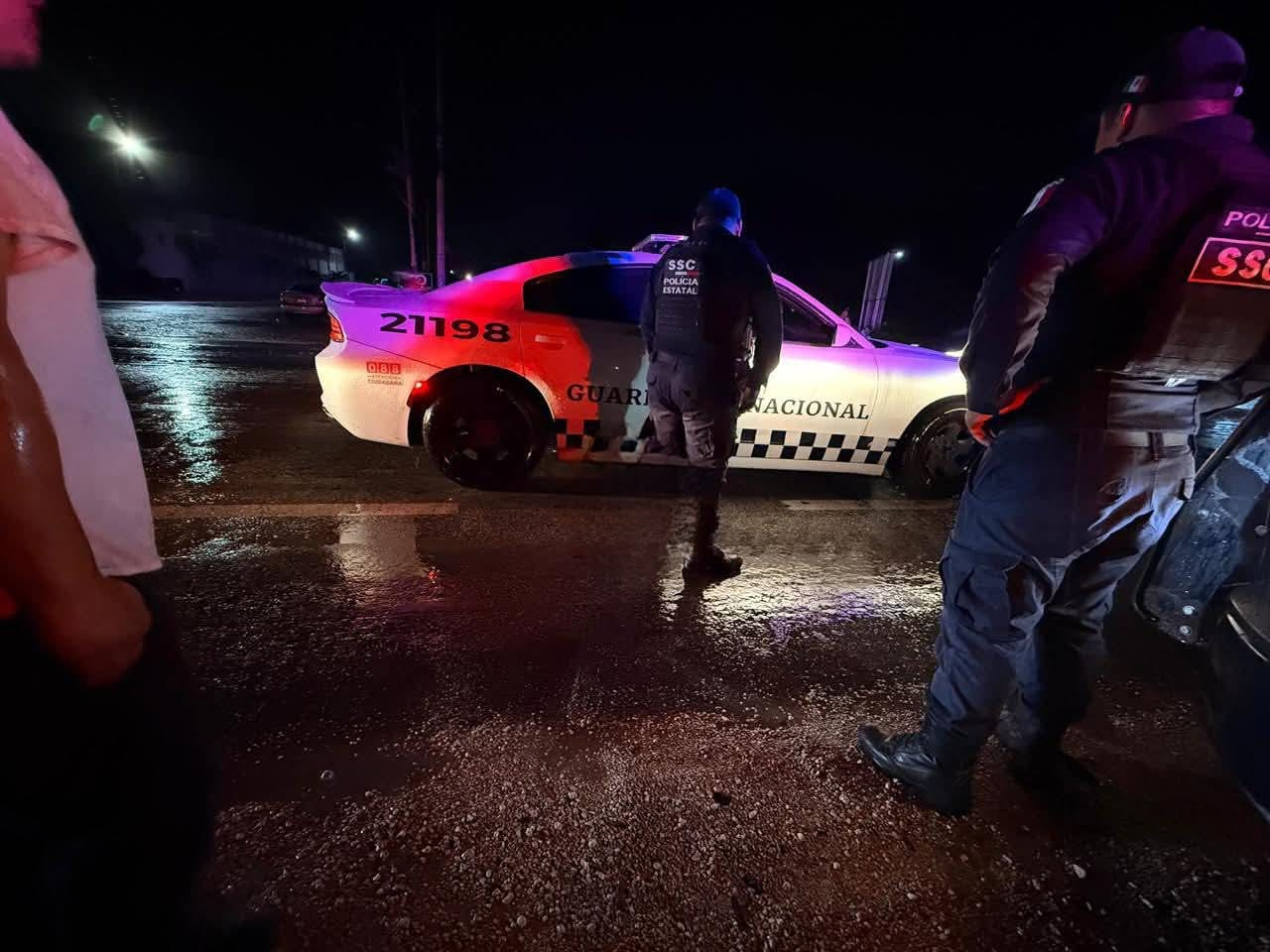 Elementos de la Guardia Nacional acudieron al lugar de los hechos.