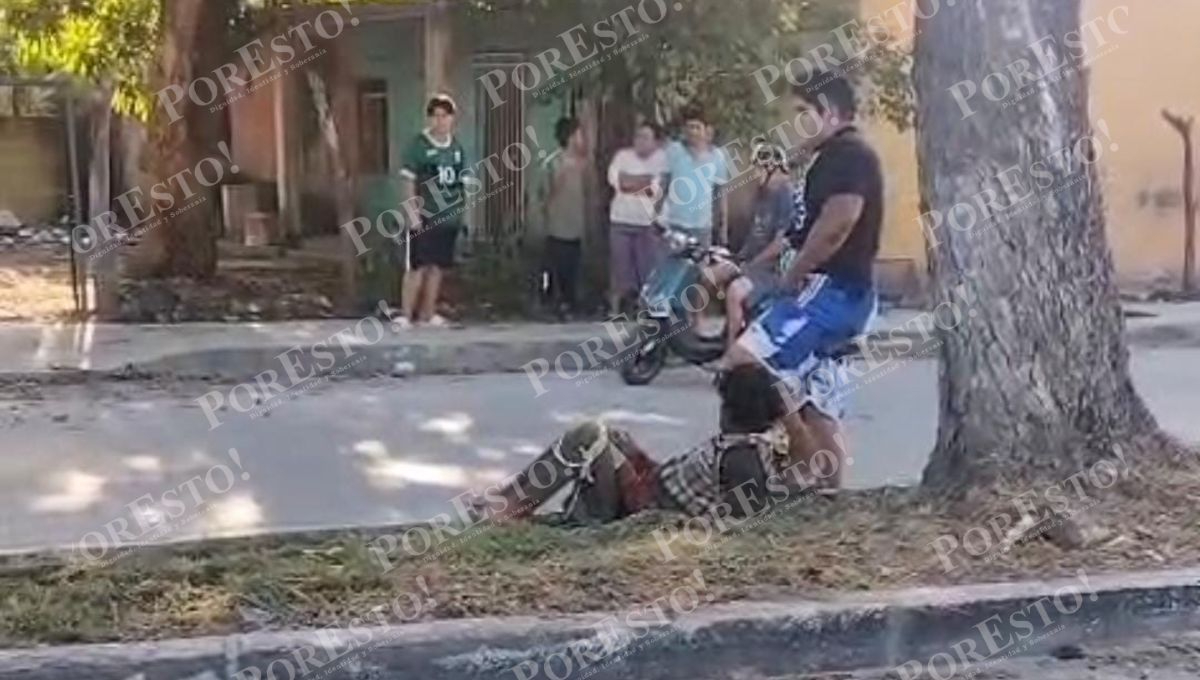 Vecinos lo persiguen y someten en la avenida Concordia.