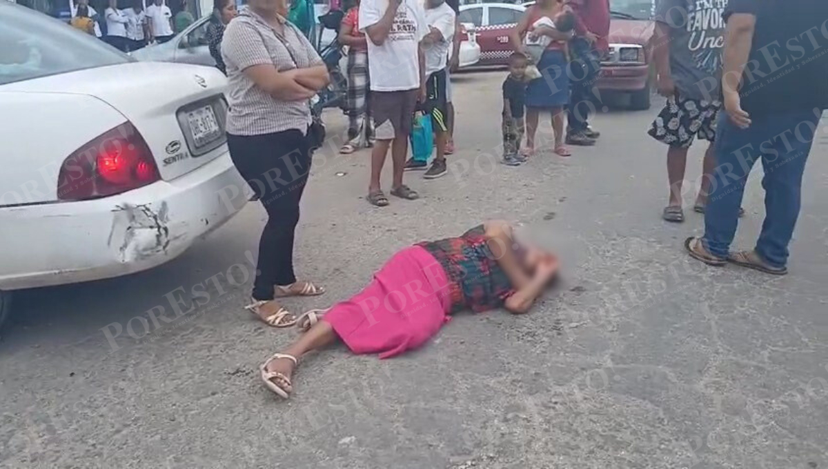 La víctima presentó una herida sangrante en la cara.