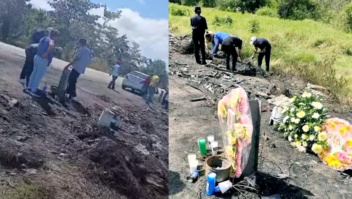 Familiares recogieron pertenencias de sus seres queridos y recolectaron los restos humanos en cubetas Familiares recogieron pertenencias de sus seres queridos y recolectaron los restos humanos en cubetas