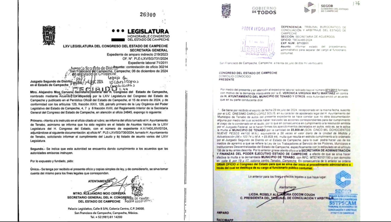 Existen tres mandatos judiciales por laudos en los municipios de Hecelchakán, Tenabo y Palizada Existen tres mandatos judiciales por laudos en los municipios de Hecelchakán, Tenabo y Palizada