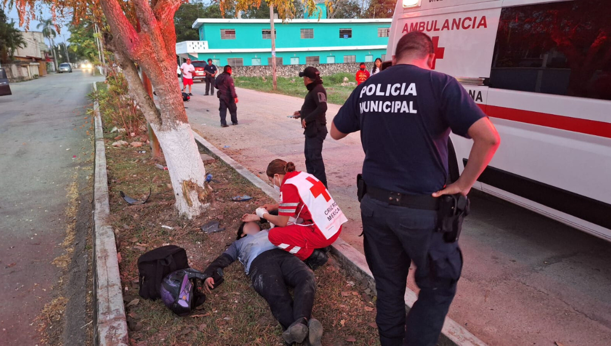 Paramédicos de la Cruz Roja atendieron a la lesionada Paramédicos de la Cruz Roja atendieron a la lesionada