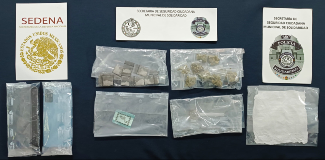 Las sustancias identificadas fueron cocaína, cristal y marihuana Las sustancias identificadas fueron cocaína, cristal y marihuana