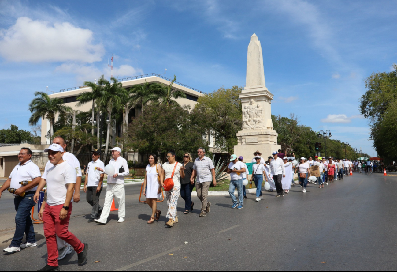 La protesta fue del Monumento a la Patria al Remate de Montejo La protesta fue del Monumento a la Patria al Remate de Montejo