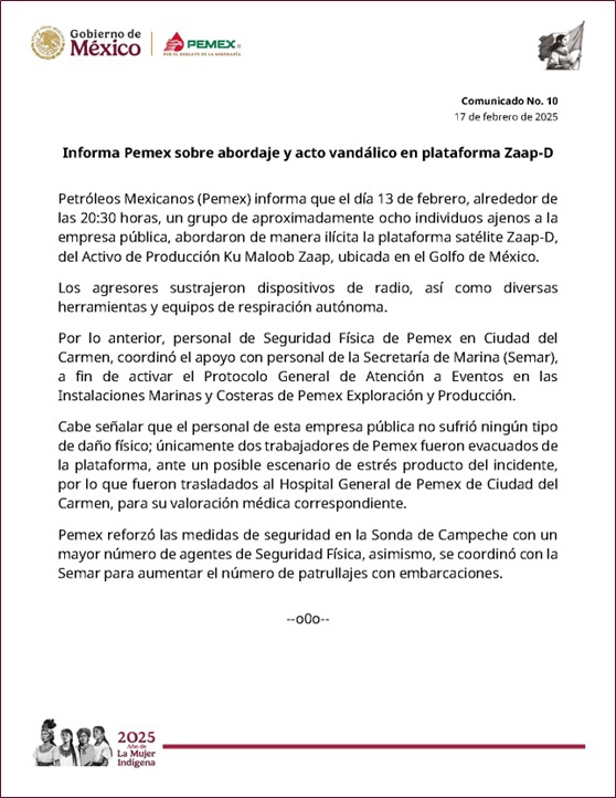 Comunicado Pemex Comunicado Pemex