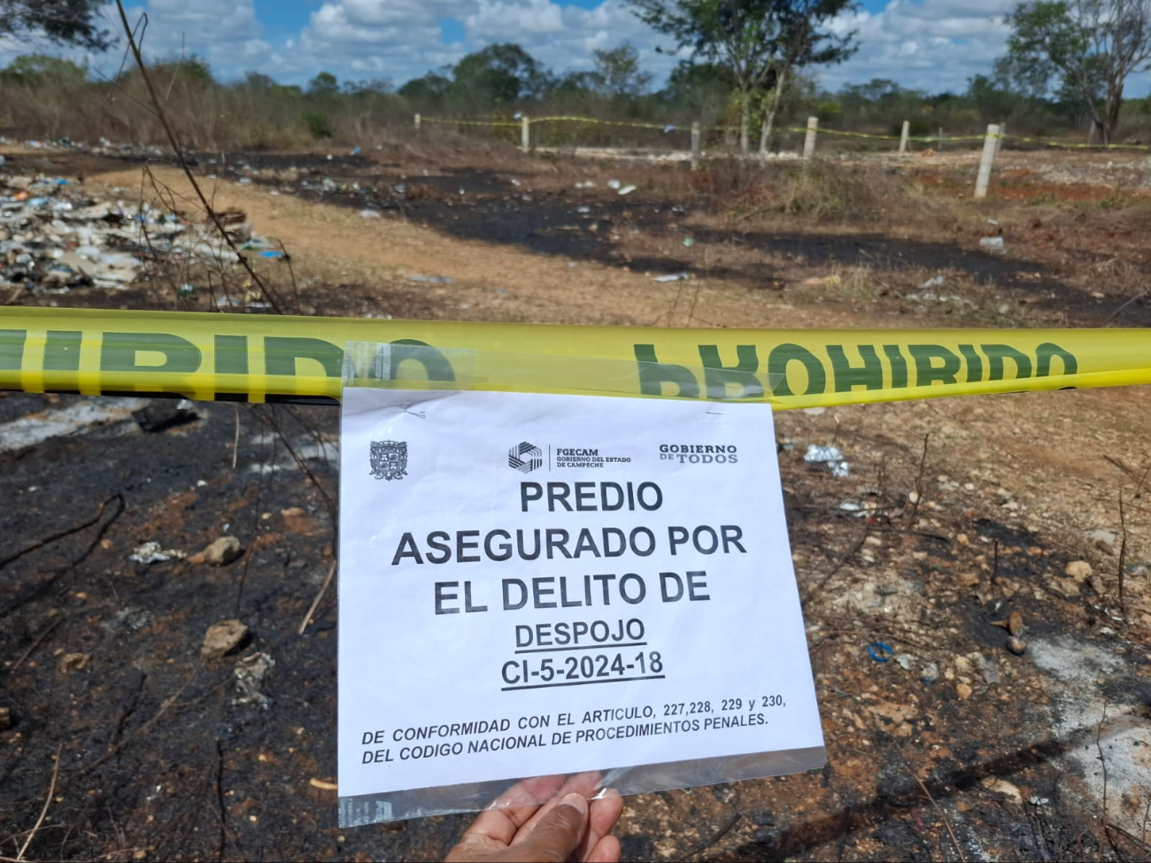 Militares aseguran 14 hectáreas en Montecristo, Pomuch, por invasión de terrenos federales