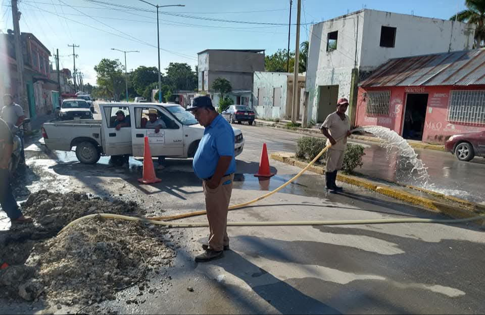 Falla en tuberías deja sin agua a 5 colonias en Candelaria