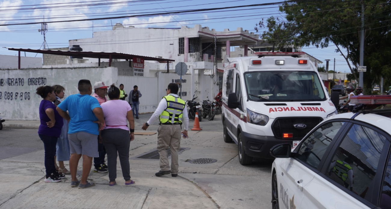 Choque entre motociclistas deja dos heridos en la Fidel Velázquez, Campeche