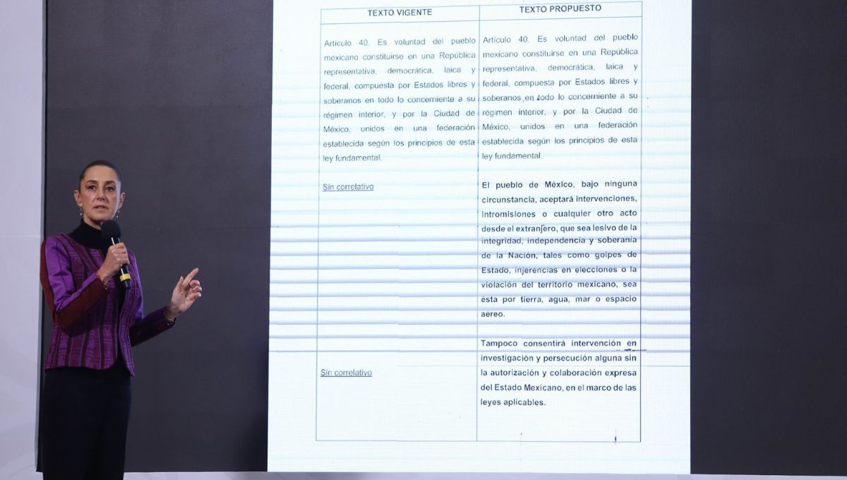 Sheinbaum propone reforma constitucional para blindar la soberanía de México