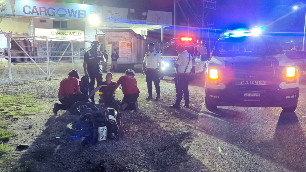 Detienen a ebrio motociclista en Carmen; derrapó y argumentaba que un  vehículo lo impactó