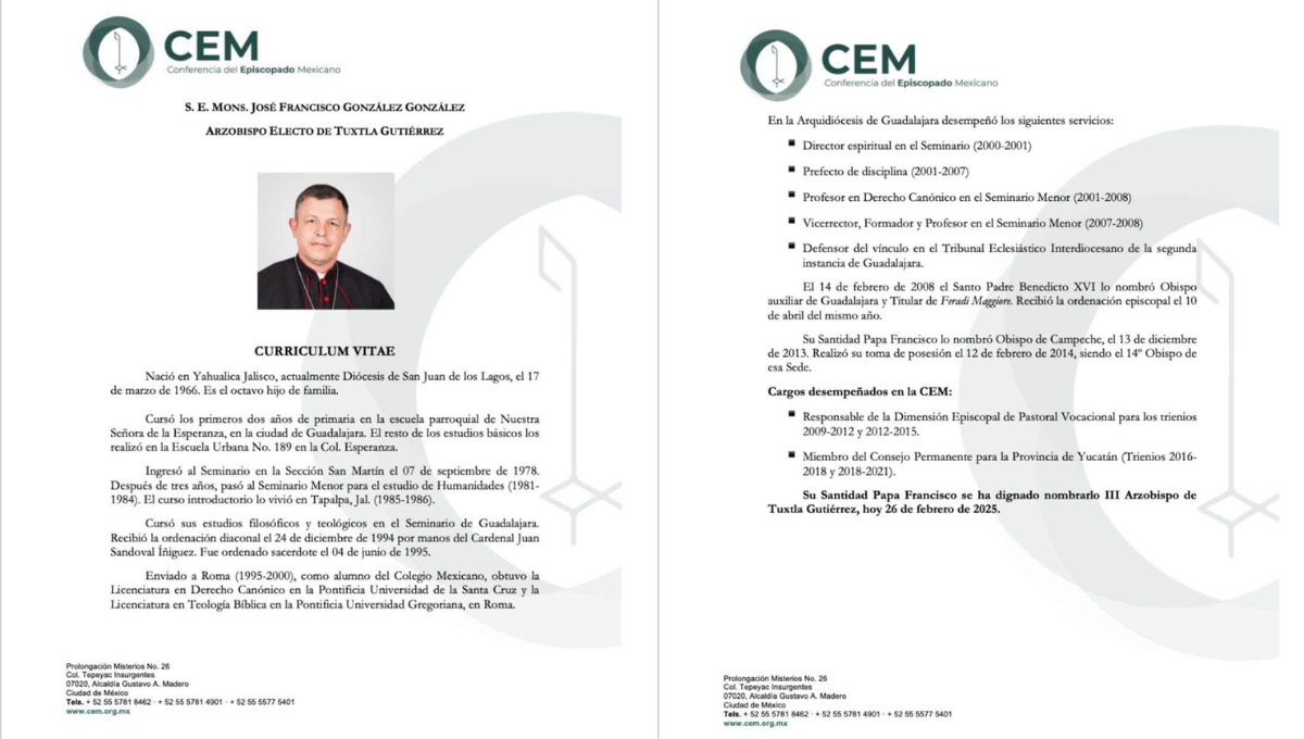 Es Obispo de Campeche desde 2013 Es Obispo de Campeche desde 2013