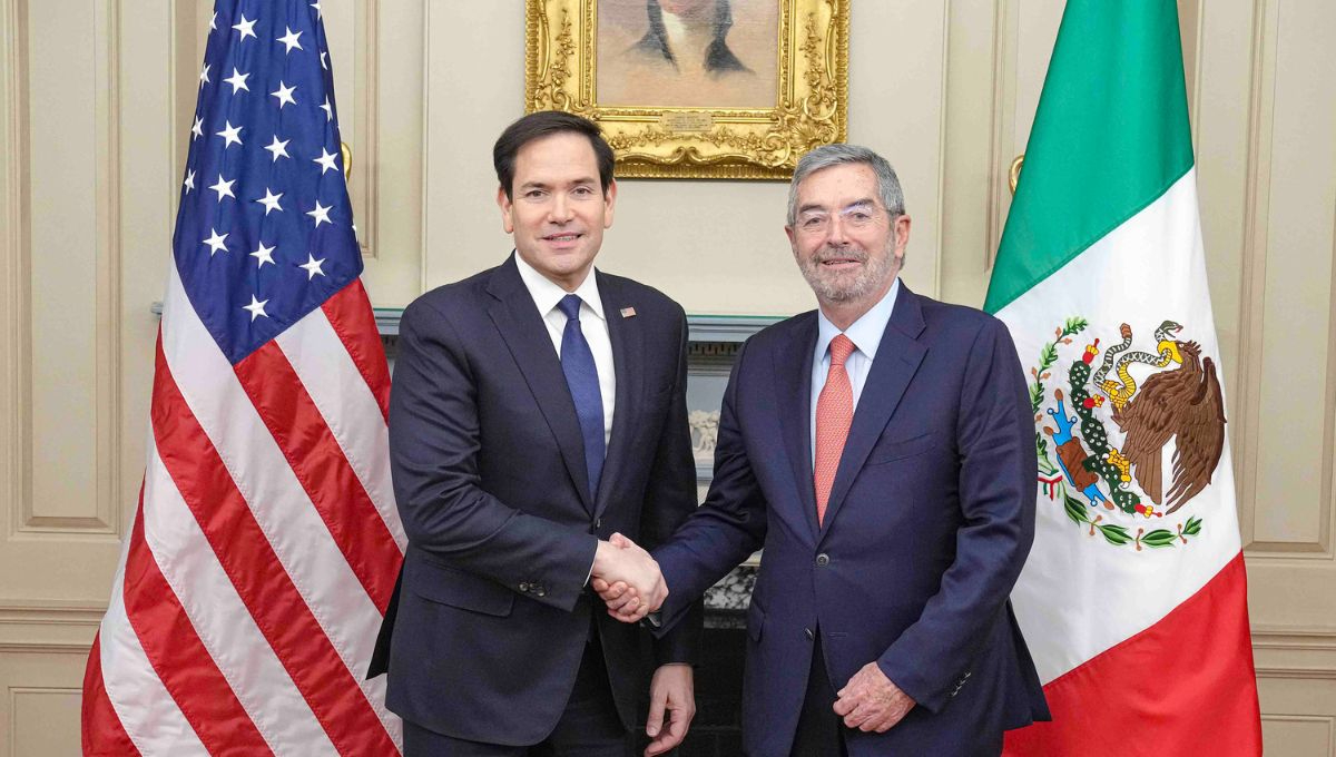Marco Rubio, secretario de Estado de Estados Unidos y Juan Ramón de la Fuente, titular de la Secretaría de Relaciones Exteriores.