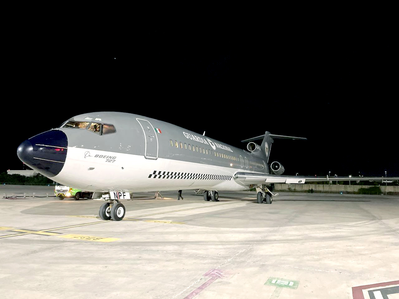 La aeronave arribó cerca de las 20 horas a la terminal FBO del Aeropuerto Internacional de Cancún La aeronave arribó cerca de las 20 horas a la terminal FBO del Aeropuerto Internacional de Cancún