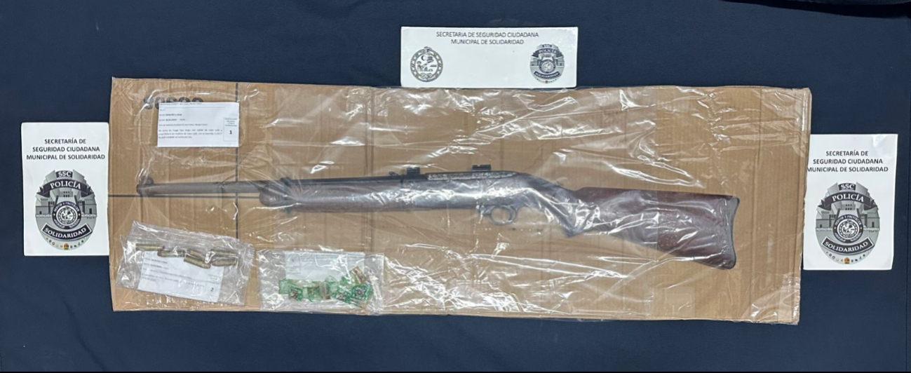 El arma con la cual se realizó la presunta amenaza fue asegurada El arma con la cual se realizó la presunta amenaza fue asegurada