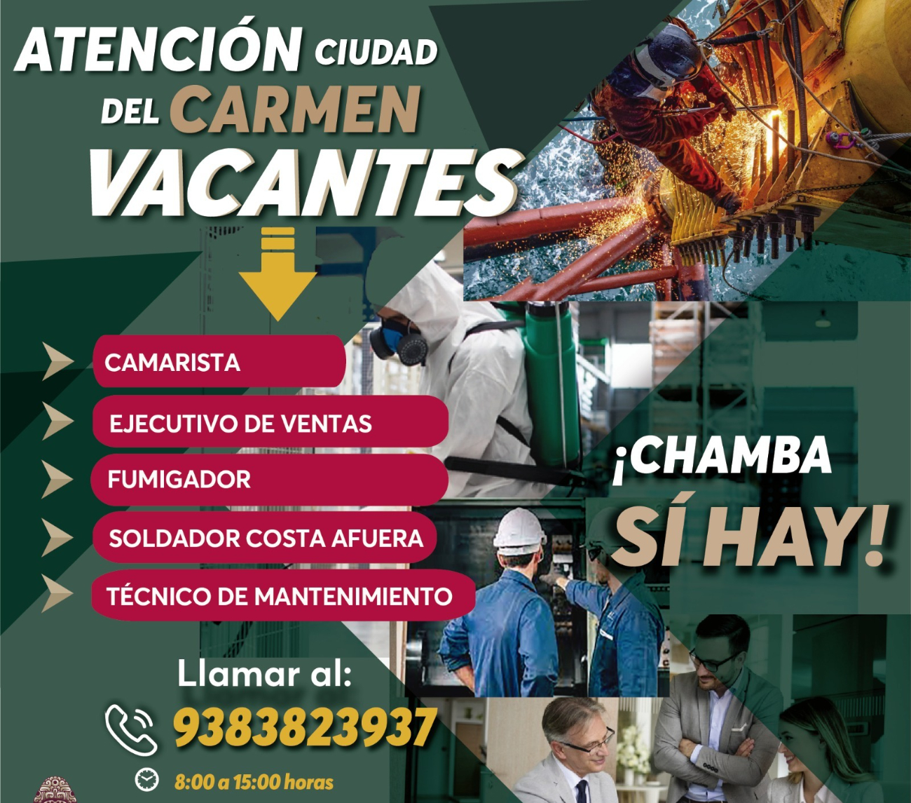 En Ciudad del Carmen, las vacantes se orientan a áreas comerciales, mantenimiento e industria En Ciudad del Carmen, las vacantes se orientan a áreas comerciales, mantenimiento e industria