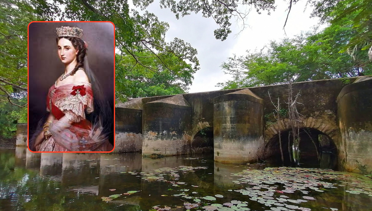 El puente de la emperatriz Carlota, en Hampolol, Campeche El puente de la emperatriz Carlota, en Hampolol, Campeche