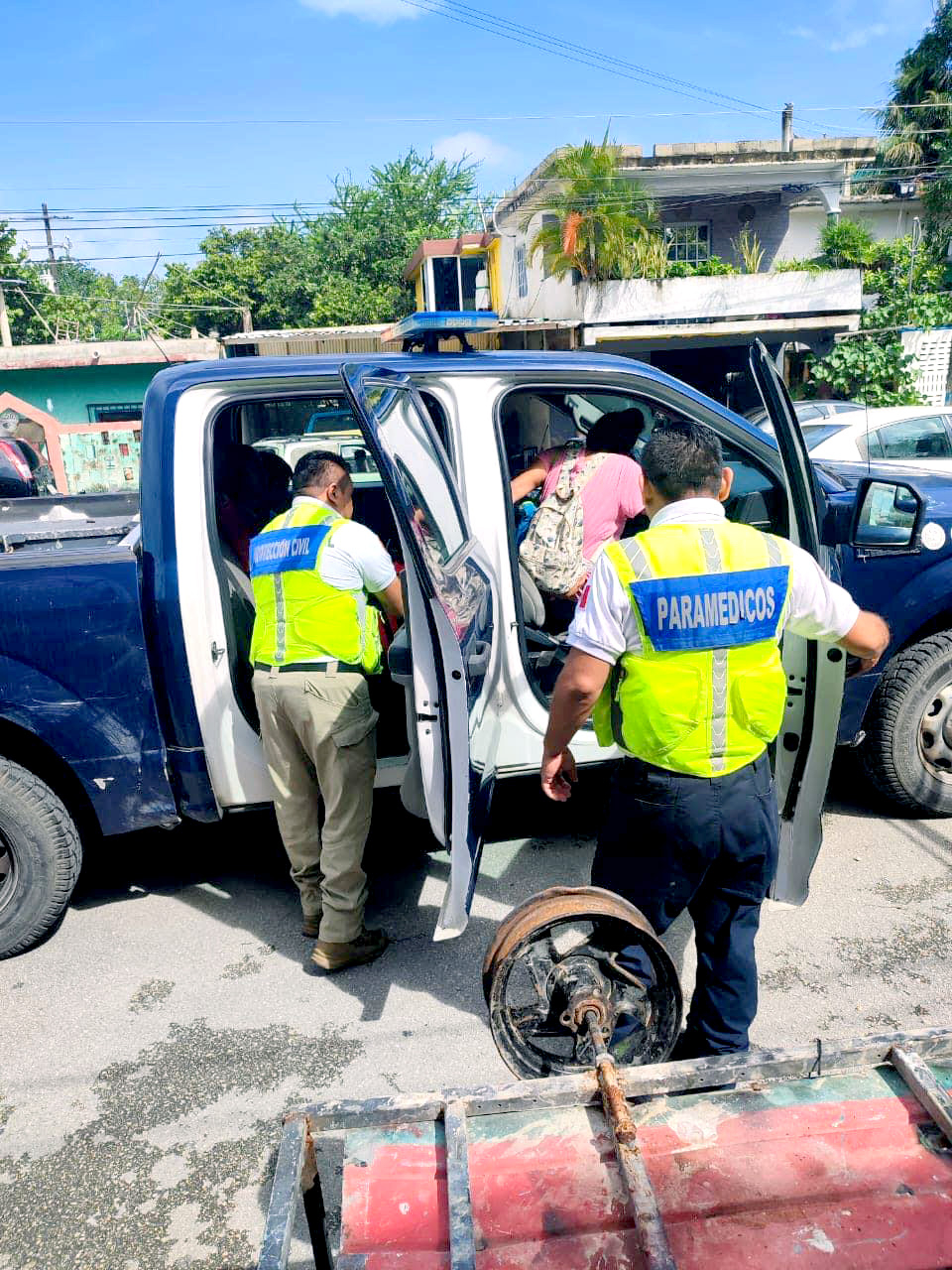 La SSCM y DPPNNAF coordinaron el rescate y realizaron la valoración de las lesiones.