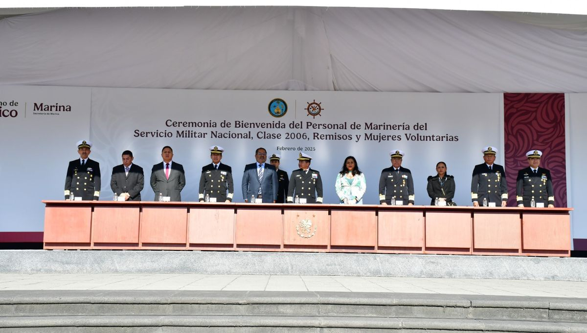 El evento, realizado en el Patio de Honor de la SEMAR, fue encabezado por el Vicealmirante Jorge Medina Antonio El evento, realizado en el Patio de Honor de la SEMAR, fue encabezado por el Vicealmirante Jorge Medina Antonio