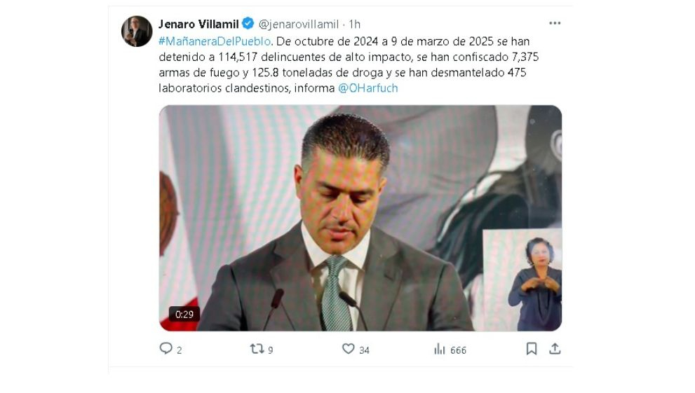 El Gobierno de la presidenta Claudia Sheinbaum mantiene su compromiso con el combate a la delincuencia El Gobierno de la presidenta Claudia Sheinbaum mantiene su compromiso con el combate a la delincuencia