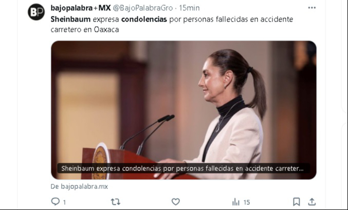 La presidenta Sheinbaum informó que la Secretaría de Gobernación y el subsecretario Arturo Medina, han estado en contacto con las familias afectadas La presidenta Sheinbaum informó que la Secretaría de Gobernación y el subsecretario Arturo Medina, han estado en contacto con las familias afectadas