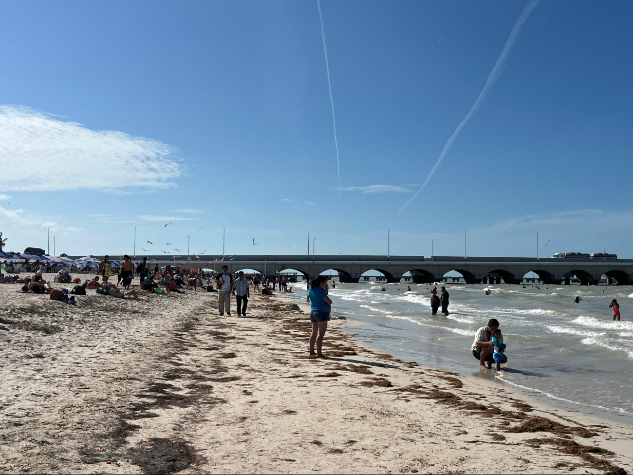 Progreso es una playa muy popular entre los locales Progreso es una playa muy popular entre los locales