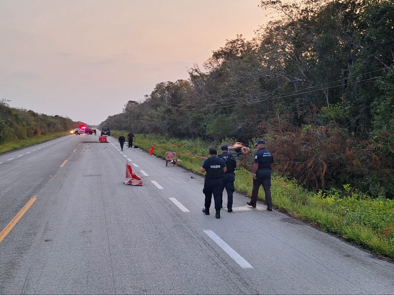 Accidente en carretera federal 307, tramo Felipe Carrillo Puerto deja una víctima mortal