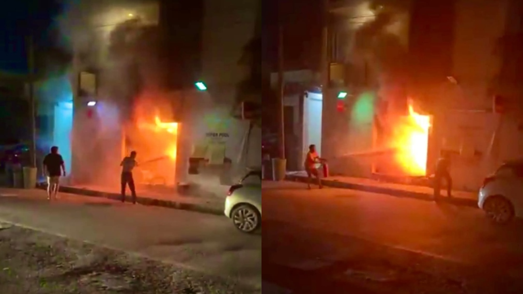 El incendio se originó en una tienda de abarrotes en Tulum El incendio se originó en una tienda de abarrotes en Tulum