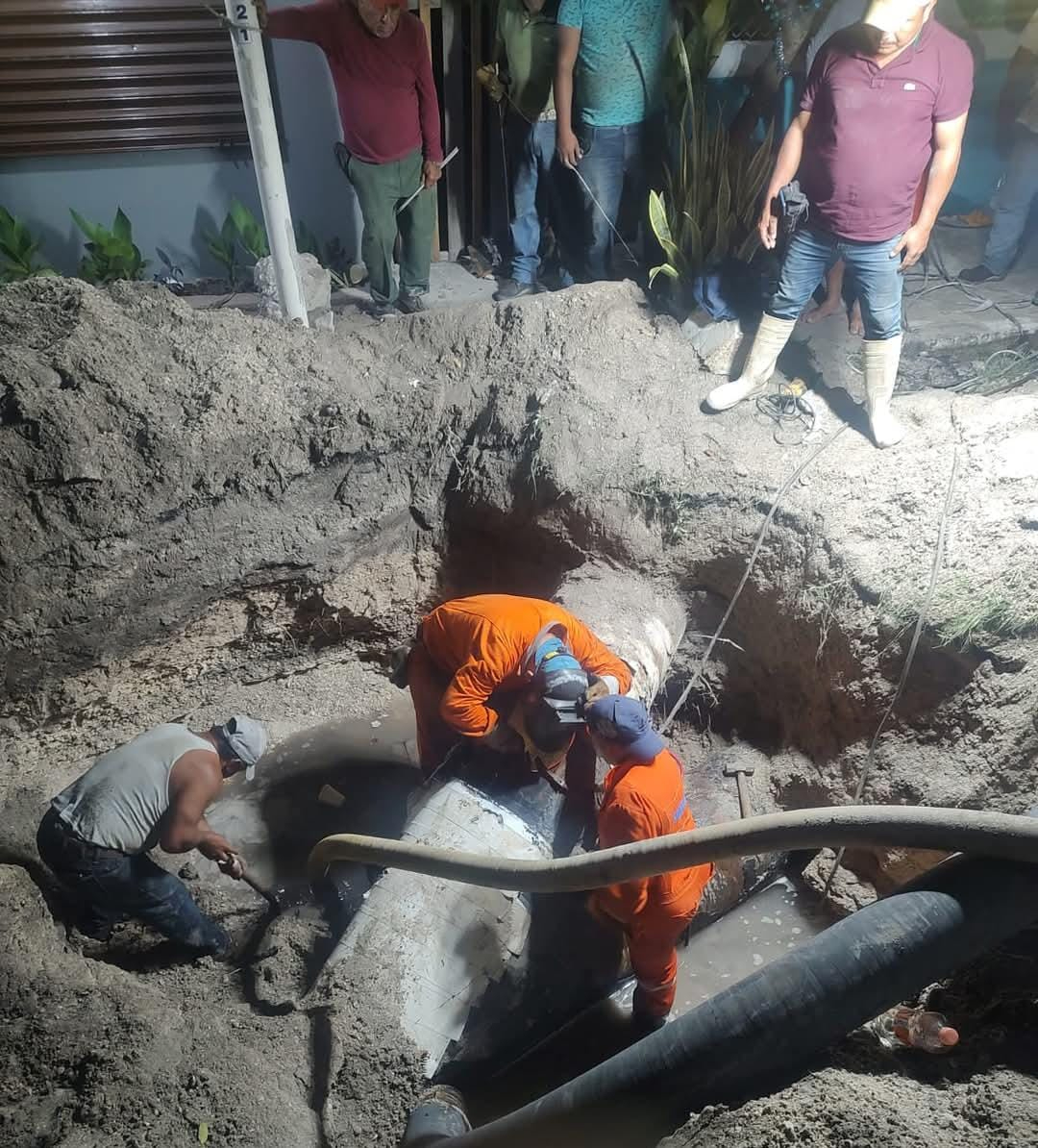 Siete fugas detectadas en acueducto viejo de Carmen; se espera solución total este mes